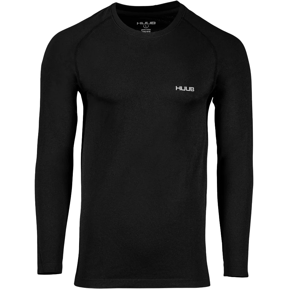 2025 Huub Top De Manga Larga Sin Costuras Para Hombre Seamfrebls - Negro